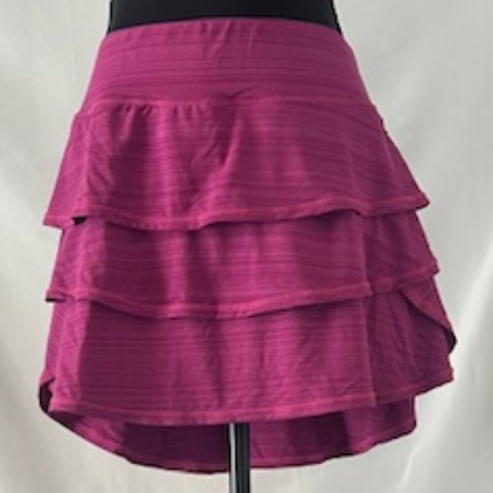 Ideology Women's Raspberry Pink Flounce Skort Sz Large Tennis, Pickleball, Golf